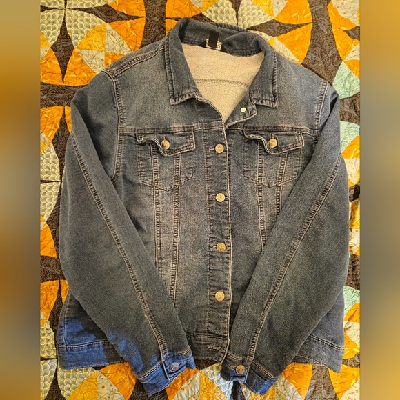 Women's Classic Blue Denim Jacket Buffalo By David Bitton Size L - Picture 5 of 8